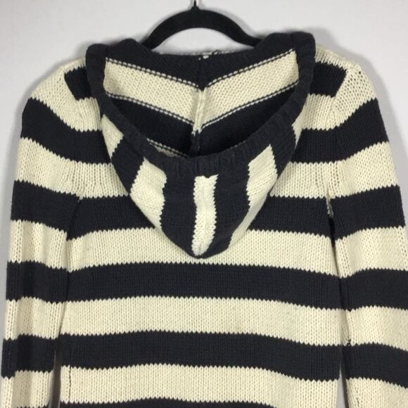 Bcbgirls Minimalist Preppy Striped Casual Autumn Fall Knit Slouchy Hoodie M - Picture 5 of 7